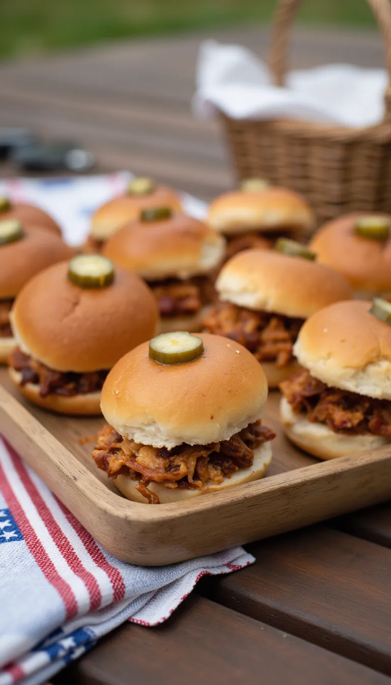 These BBQ Chicken Sliders are the ultimate 4th of July appetizer! Easy, flavorful, and filled with tender shredded chicken — perfect for feeding a hungry crowd.