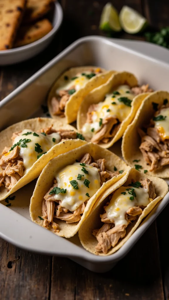 These baked crispy chicken tacos come together fast and are always a hit—perfect for weeknights or casual get-togethers!