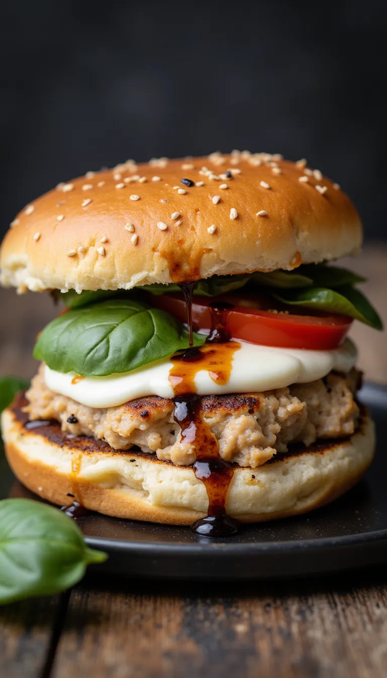 Taste the season with these Caprese Chicken Burgers! Juicy chicken + classic summer toppings = a dinner win.