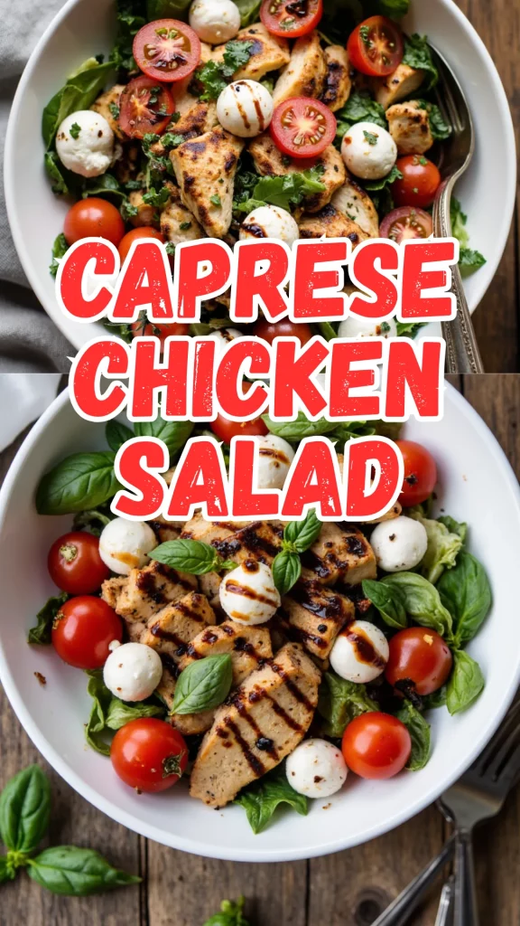 Juicy chicken, sweet tomatoes, and creamy mozzarella come together in this quick, no-cook Caprese Chicken Salad—ideal for warm days and busy nights.