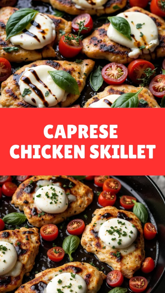 One skillet, endless flavor—this Caprese Chicken is melty, fresh, and fast. A weeknight favorite!