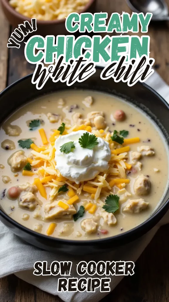 This creamy white chicken chili is the ultimate comfort food—rich, hearty, and packed with flavor. It’s a cozy bowlful of tender chicken, white beans, and sweet corn in a luxuriously creamy broth that hits just right on chilly nights.