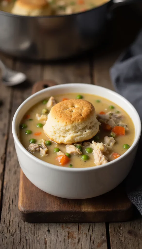 This crockpot chicken pot pie stew is cozy, creamy, and perfect for chilly fall nights.