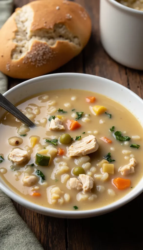 This crockpot chicken and wild rice soup tastes like a warm hug on a cool fall evening.