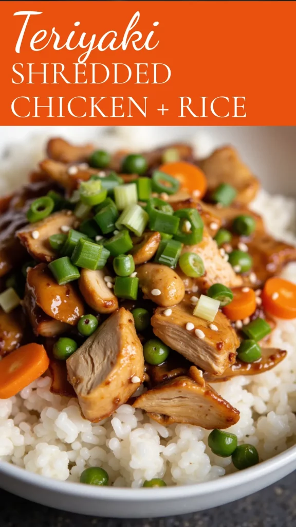 This Crockpot Teriyaki Chicken and Rice is a sweet and savory one-pot wonder that brings takeout vibes home. Juicy shredded chicken, sticky rice, and tender veggies all coated in a glossy teriyaki sauce—this slow cooker meal is easy, crowd-pleasing, and packed with flavor from start to finish.