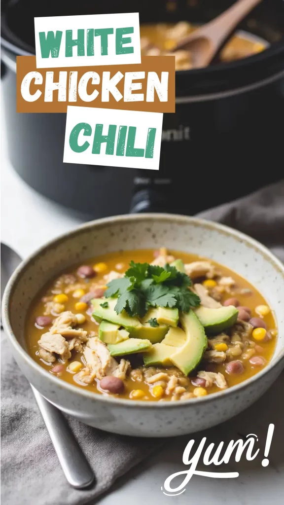 Let your crockpot do the work—this white chicken chili is packed with flavor and takes just minutes to prep.
