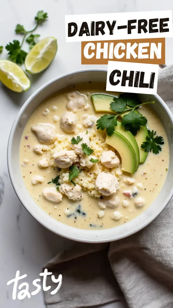Cozy, creamy, and allergy-friendly—this white chili skips the dairy but keeps all the flavor.