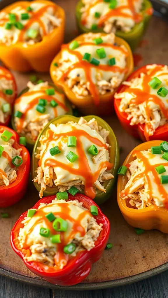 These stuffed peppers are the ultimate blend of spicy and savory! The zesty heat of buffalo sauce pairs perfectly with rich, melty cheese, while the peppers bring a fresh, crunchy contrast. It’s a comforting dish with a little extra kick to make dinner feel anything but ordinary. 🌶️🧀✨