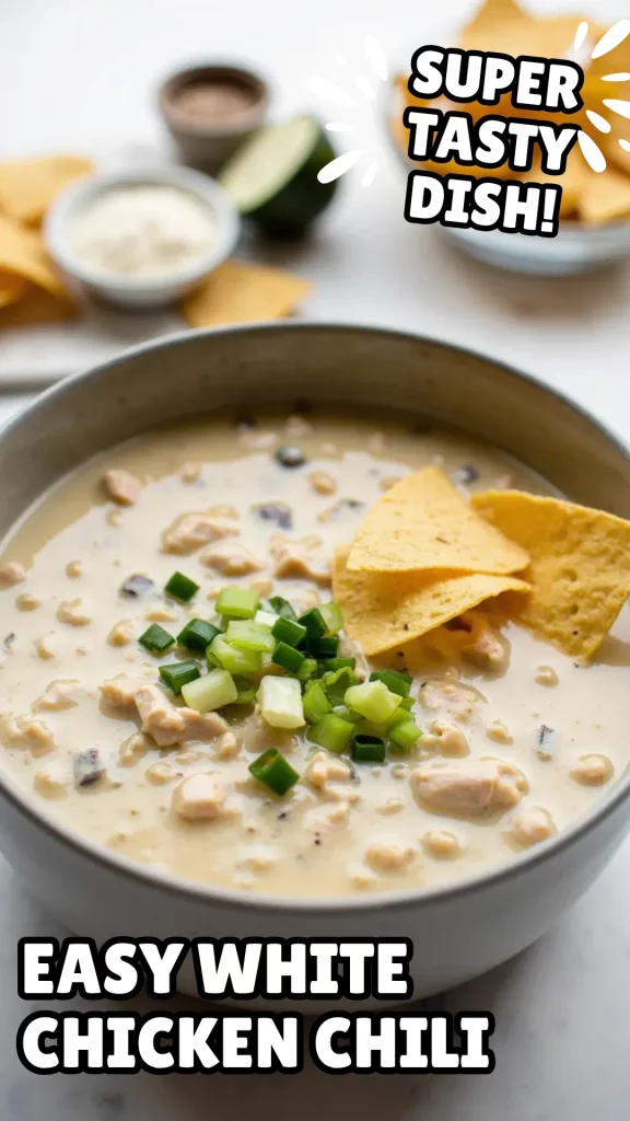 This easy white chicken chili is your secret weapon for fast, flavorful dinners. It’s creamy, cozy, and made entirely with shortcut ingredients. Minimal chopping, no long simmer—just stir, heat, and eat.