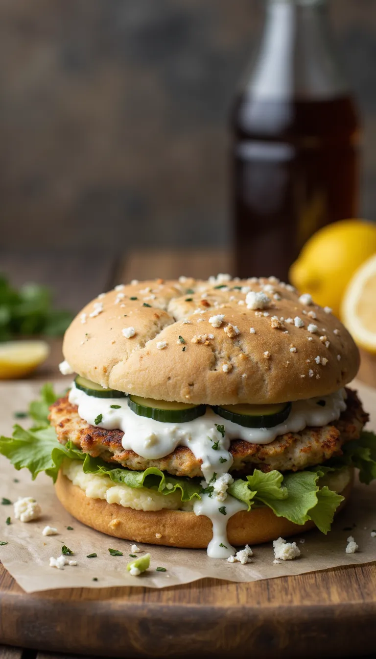 Fresh and flavorful! These Greek Chicken Feta Burgers bring big Mediterranean vibes to your summer dinner table.