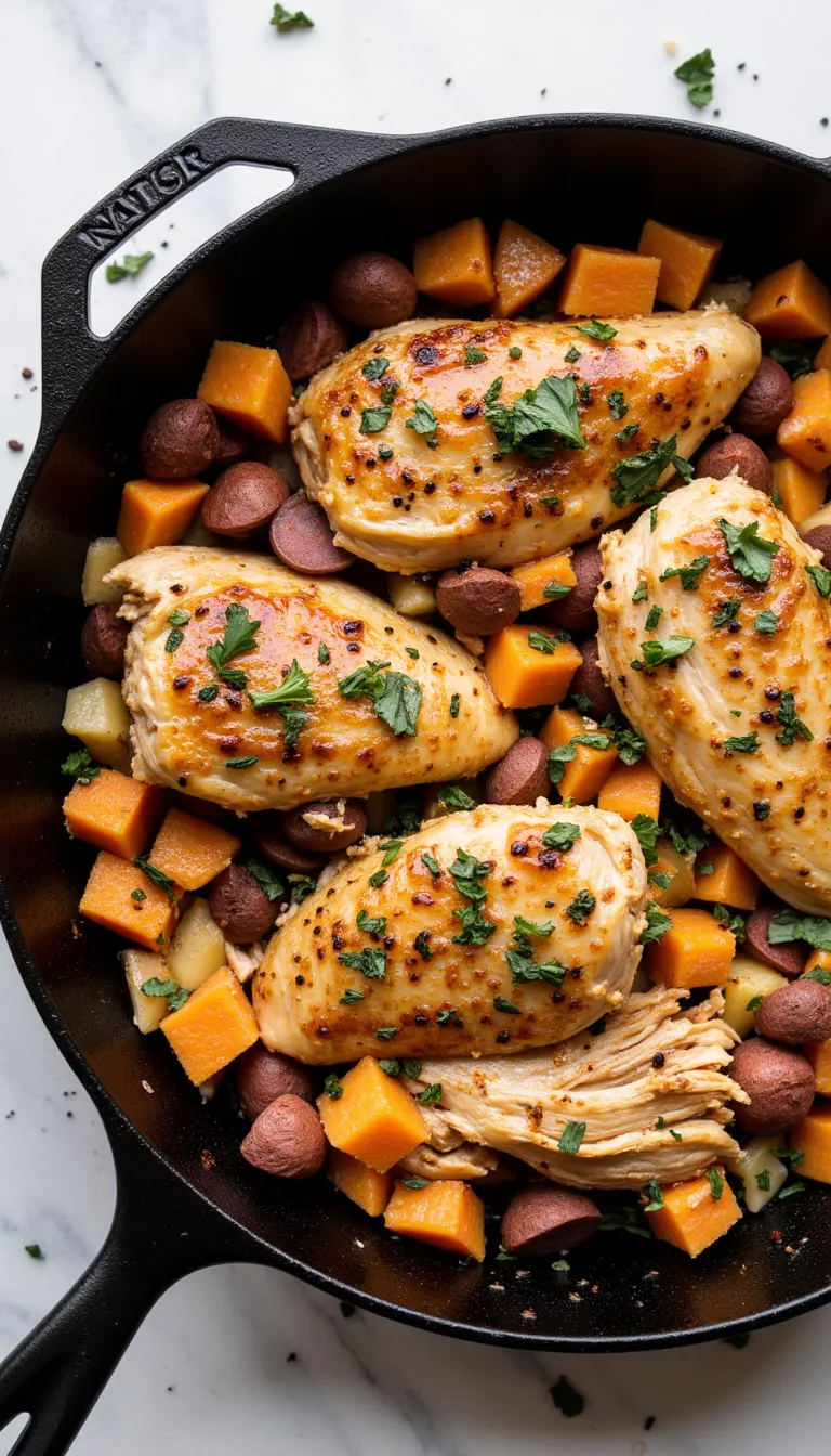 This Honey Lime Chicken & Sweet Potato Skillet is a one-pan summer dinner win — tangy, sweet, and loaded with protein and fiber.