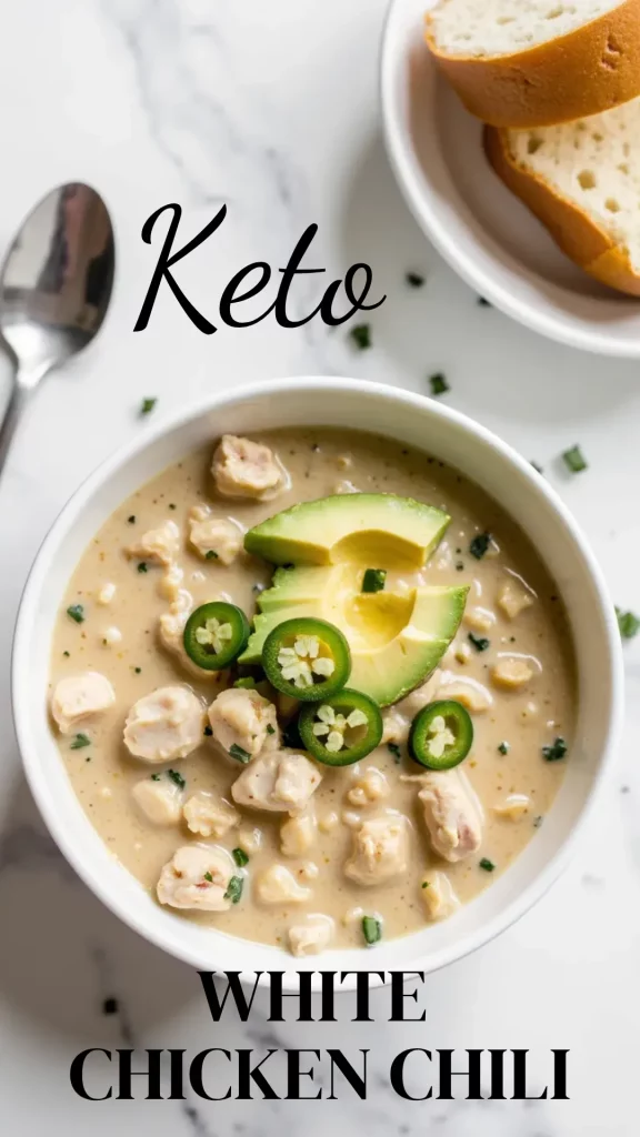Creamy, filling, and fast—this one-pot white chili is perfect for keto nights.