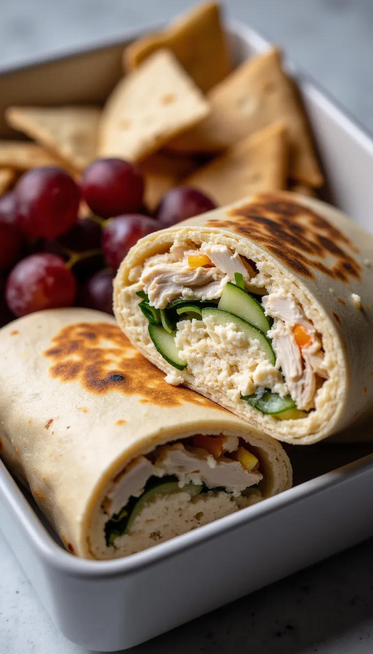 Light and packed with flavor, these Mediterranean Chicken Wraps make shredded chicken shine in this perfect picnic wrap recipe.