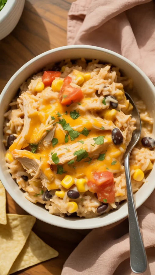 This slow cooker Mexican chicken and rice is one of those frugal meals that tastes like a splurge. Made with pantry staples, it’s filling, flexible, and ideal for feeding a family without blowing your grocery budget.