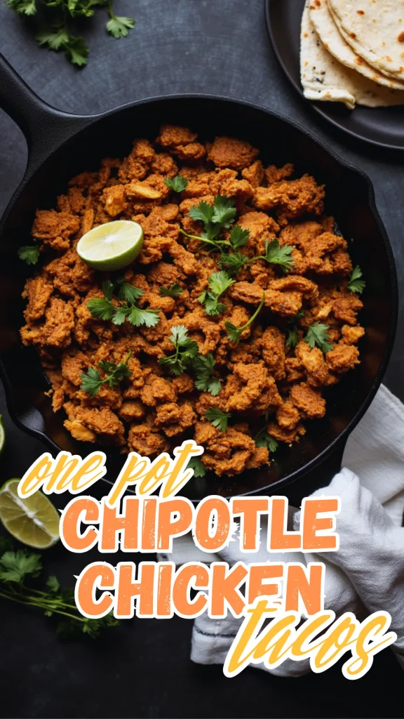 One pot, big flavor! These spicy chipotle tacos are a weeknight favorite. #OnePotMeals #ChipotleChicken #EasyTacos
