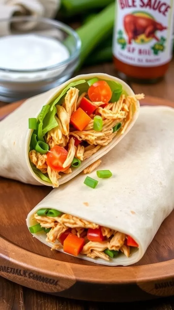 These buffalo chicken wraps are a delightful blend of spicy, tangy, and fresh flavors. The heat from the buffalo sauce perfectly complements the coolness of the lettuce, creating a harmonious balance in every bite.