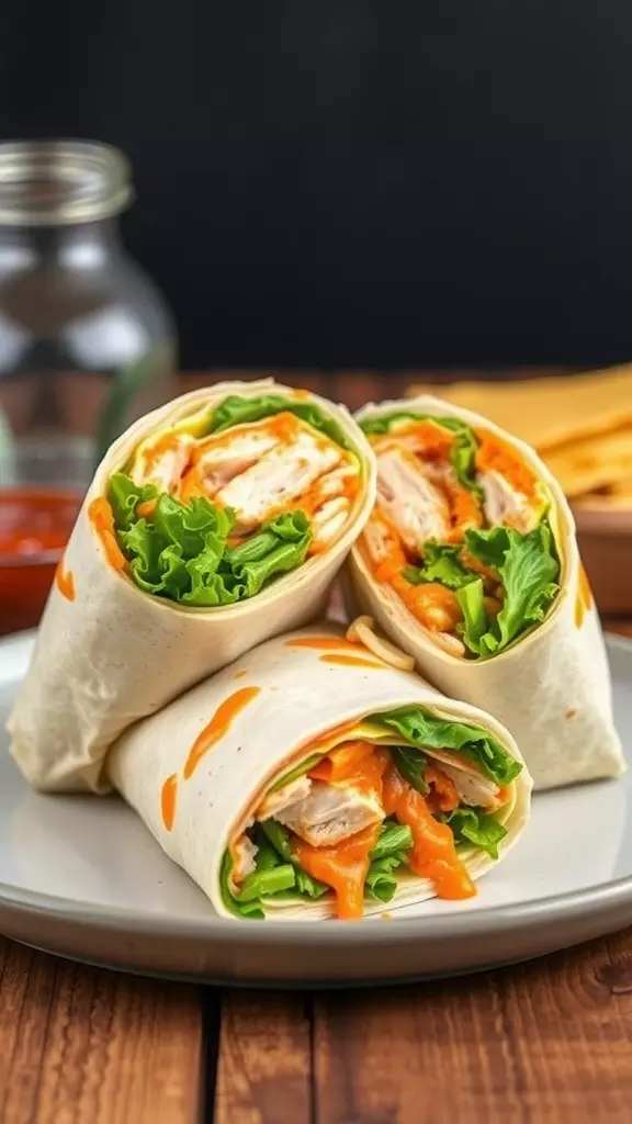 Buffalo chicken wraps are a tasty way to use up that leftover rotisserie chicken. Just toss the chicken with some spicy buffalo sauce, add fresh lettuce, and wrap it all in a tortilla. It’s quick, easy, and perfect for a weeknight dinner!