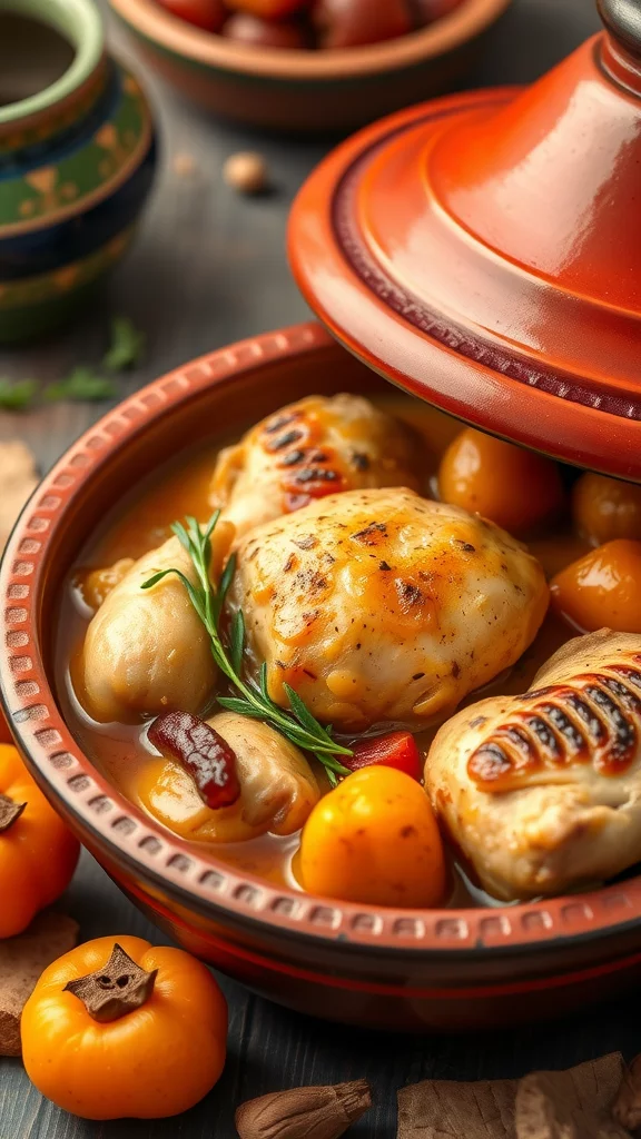 This Chicken Tagine with Apricots is a delightful twist on your regular dinner routine. The sweet and savory flavors blend perfectly, making each bite a treat. Ready in no time, it's a simple way to elevate your weeknight meals!