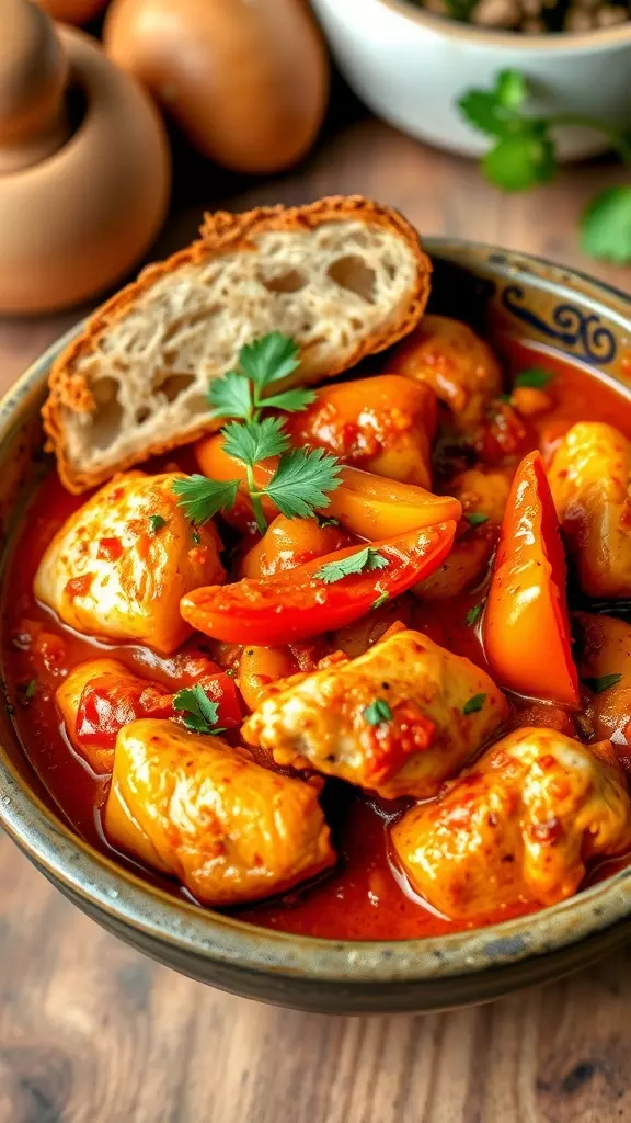 This Chicken Cacciatore is a hearty, flavorful dish that’s perfect for any night of the week! Tender rotisserie chicken is simmered in a rich tomato sauce with bell peppers, onions, and fragrant herbs. It’s comforting, easy to make, and just the thing for a cozy family dinner. 🥘✨