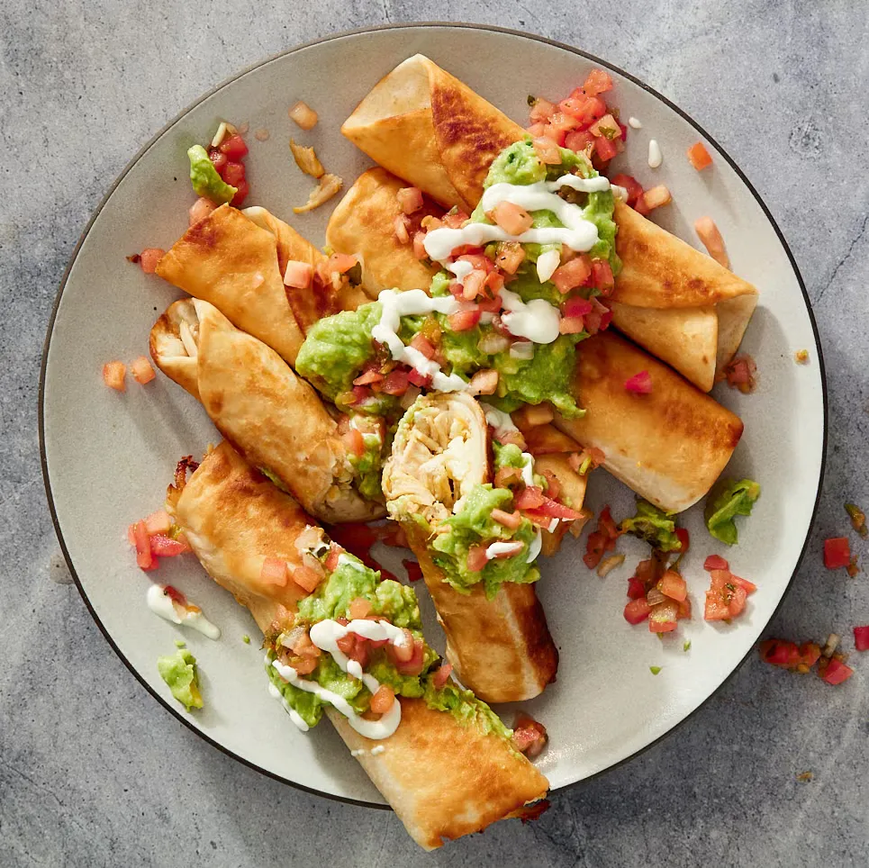 Fried Shredded Chicken Flautas