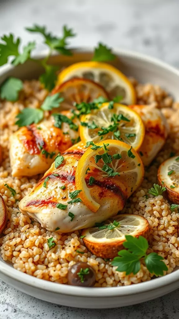 Lemon Herb Chicken and Quinoa is a fresh and tasty meal that you’ll love. The juicy chicken pairs perfectly with the fluffy quinoa, making it a satisfying dish for any night. Bright lemon and herbs add a burst of flavor that will make your dinner feel special.