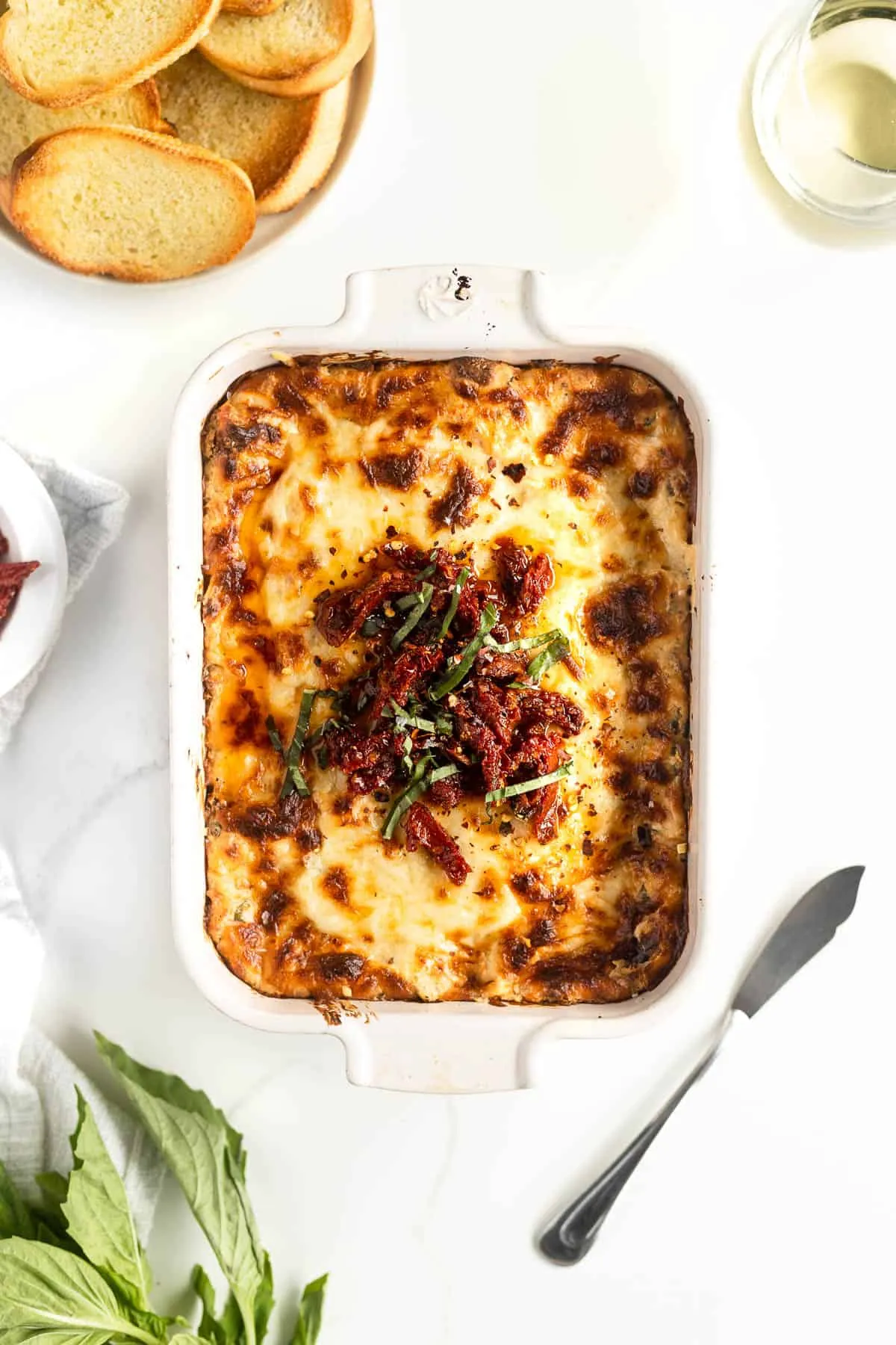Baked Tuscan Chicken Dip (Marry Me Chicken Dip)