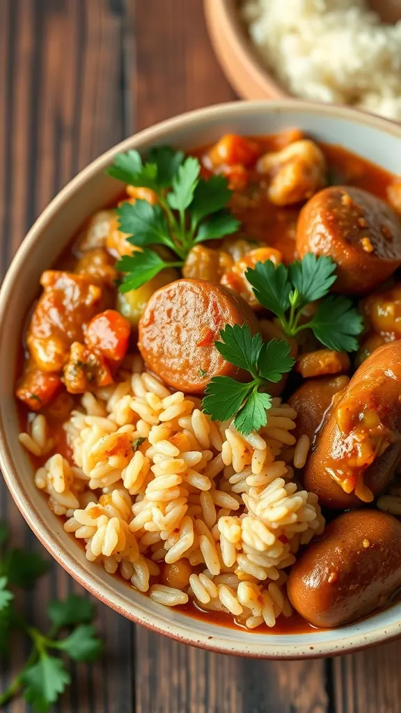 Rotisserie chicken jambalaya is a simple and tasty dish that packs a punch. With a mix of spices, rice, and savory chicken, it's sure to be a hit at the dinner table. Plus, it's a great way to use leftover chicken for a quick meal!