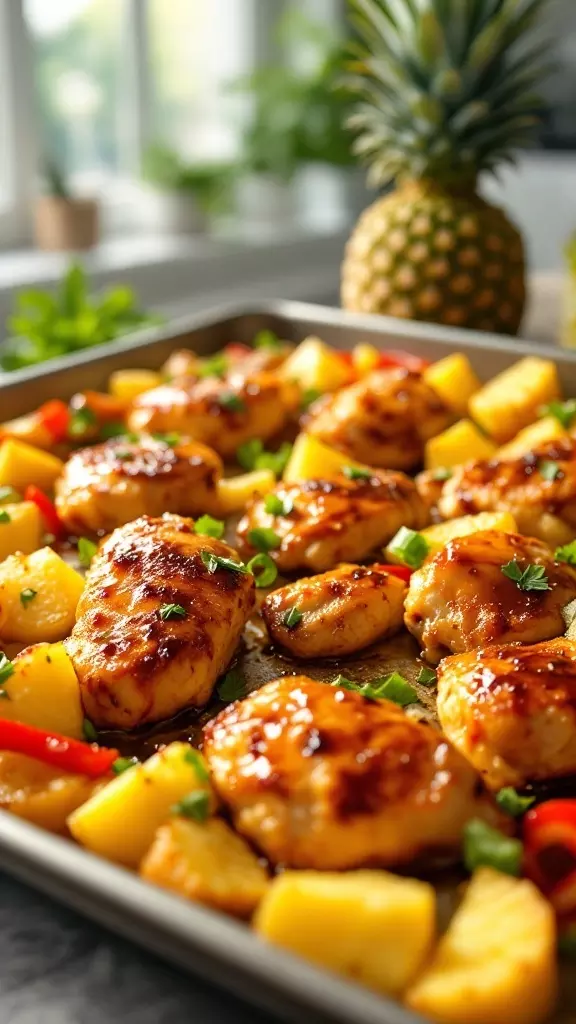 This Teriyaki Chicken and Pineapple sheet pan meal is a breeze to throw together on a busy night. With juicy chicken, sweet pineapple, and colorful peppers, it’s a dish the whole family will enjoy. Check out the full recipe here for a quick and tasty dinner option!