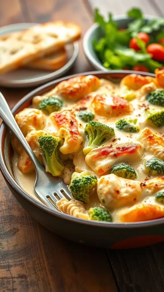 This Chicken and Broccoli Alfredo Bake is a rich and creamy dish featuring tender chicken, perfectly cooked broccoli, and a crunchy topping that adds a delightful contrast. It’s not just filling; it’s a flavor-packed experience that will have everyone asking for seconds.